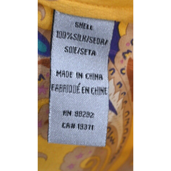 Tibi‎ Multi Yellow Floral Silk Tomato Fairy Shift Dress 4 Ruffle Sleeve Mended - Picture 16 of 16